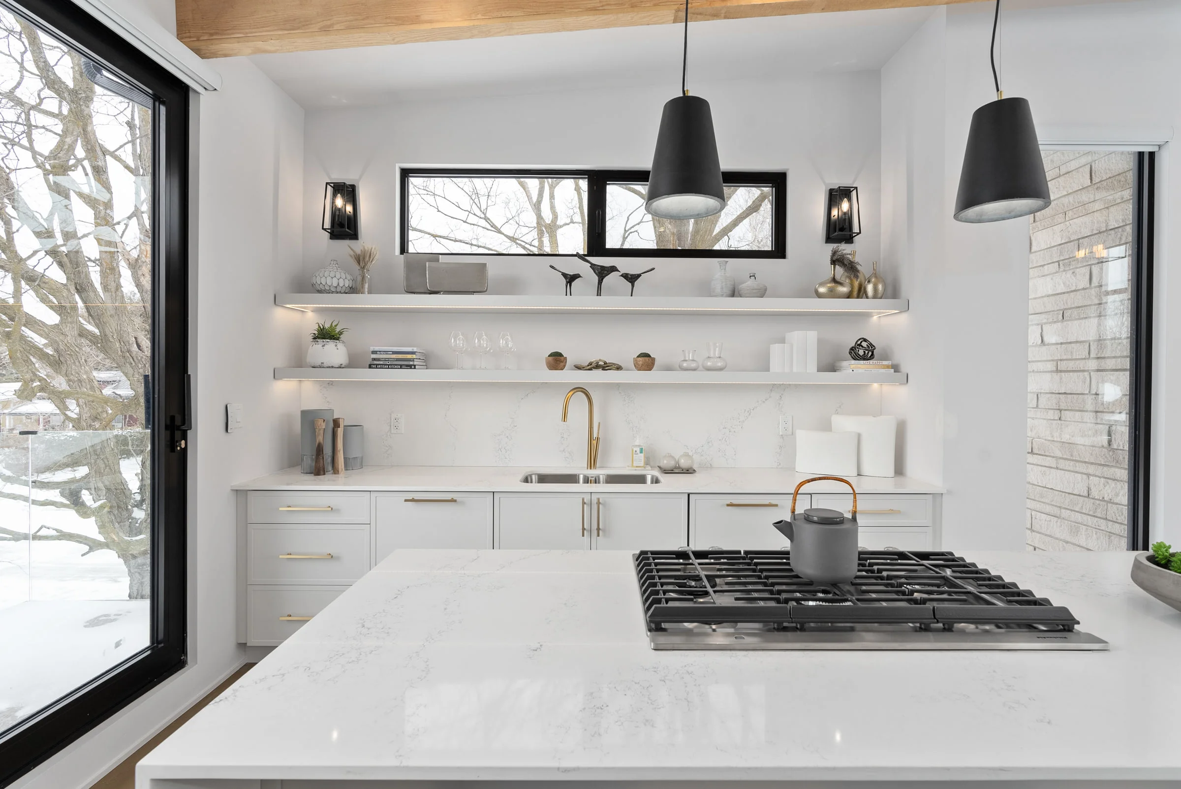 Kitchen range wall